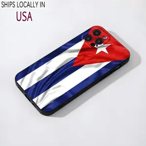 Cuba Flag Pattern Phone Case, Durable Phone Protective Cover, Phone Accessories Compatible with iPhone 11 12 13 14 15 16 Series Protection Protector