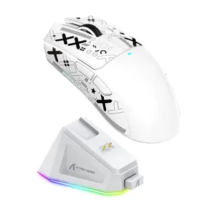 Attack Shark X11 Gaming Mouse with Magnetic Charging Base, Pixart Paw3311 Sensor, Bluetooth-compatible/wireless/lightweight Connection, 22000 Dpi