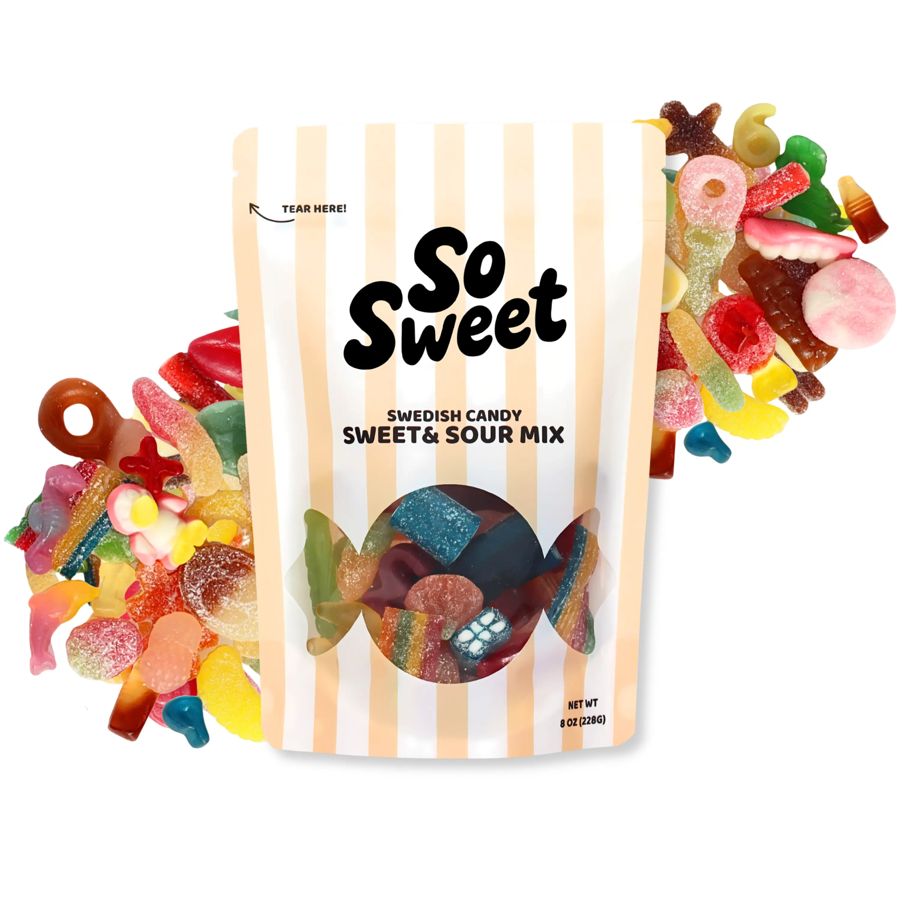 SoSweet Swedish Candy Sweet & Sour Mix (1/2lb) SoSweet Swedish Candy Sweet & Sour Mix (1/2lb)