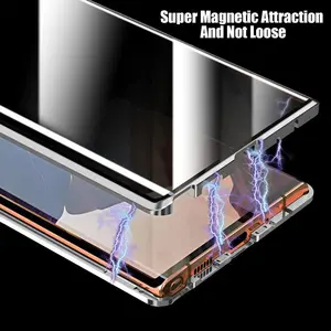 Anti-Peeping Magnetic Case for Samsung, Double Sided Tempered Glass Cover,S25 S24 S23,S22, S21 Ultra, Note 20, S20 FE, , Note 9