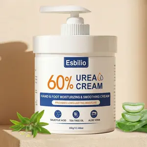 350g 60% Urea Cream for Dry Feet and Hands, Provides Long-Lasting Moisture, Softens & Smooths Rough Skin on Heels, Knees & Elbows, Body Care Moisturizer For Nourishing Dry Skin, Enriched with Tea Tree Oil & Aloe Vera, for Men & Women