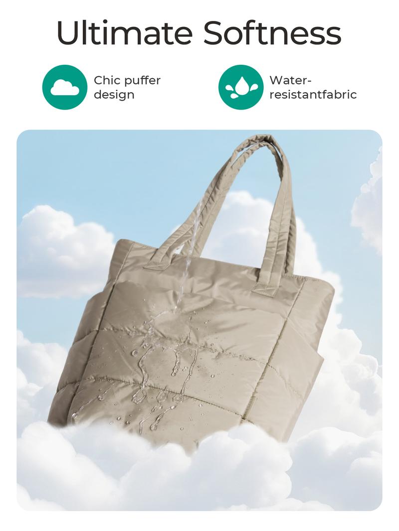 BAGSMART Bubble 21L Puffty Tote Bag for Women with Removable Crossbody Strap Lightweight Shoulder Bag for School Travel Work 15.6" Laptop Friendly Water-Repellent Fabric TikTokShopHolidayHaul BAGSMART Bubble 21L Puffty Tote Bag for Women with Removable Crossbody Strap Lightweight Shoulder Bag for School Travel Work 15.6" Laptop Friendly Water-Repellent Fabric TikTokShopHolidayHaul