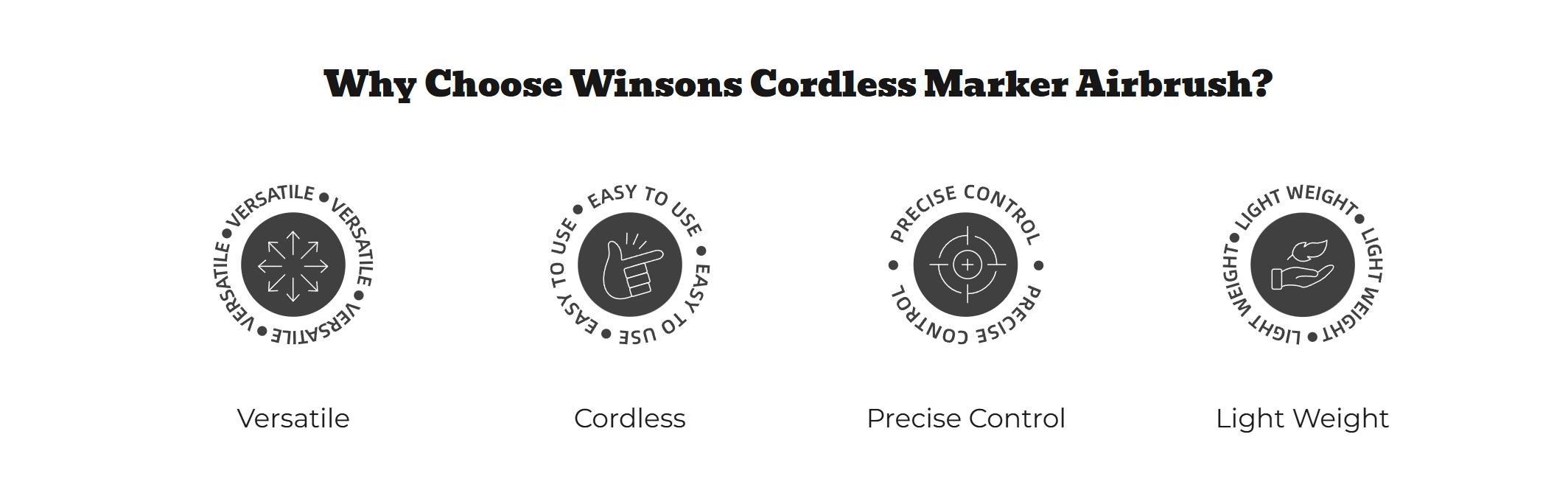 WINSONS Cordless Electric Airbrush Marker Kit