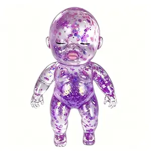 Glitter Sparkle Sugar Squishy Stress Ball - Ultra-Soft Slow-Rising Squishies, Moldable Stretchable Squeeze Toy for Anxiety Fidgets, Sensory Products