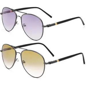 2 Pack Bifocal Reading Glasses Spring Hinge UV Protection Sun Readers  Anti Blue Light Eyewear for Men Women