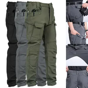 Men's Outdoor Cargo Work Pant Ski Trousers Fleece Lined  Water-Resistant Trousers