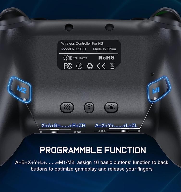 ESYWEN Wireless Switch Controller for Switch/Lite/OLED, and Wired PC,not for Xbox series, Wireless Switch Controllers , Programmable, TURBO & Wakeup ESYWEN Wireless Switch Controller for Switch/Lite/OLED, and Wired PC,not for Xbox series, Wireless Switch Controllers , Programmable, TURBO & Wakeup