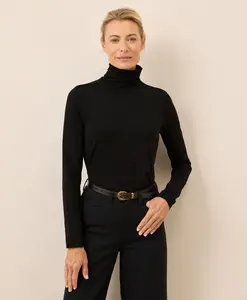 Women's Luxe Stretch Jersey Slim Turtleneck