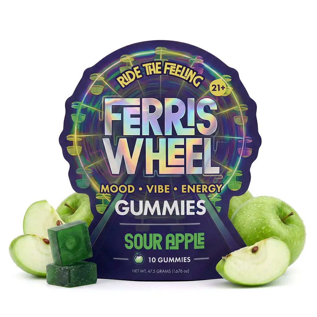 Daily Mood Gummies - Nootropic Kanna Blend - Sour Apple - 10ct - Natural Edible Supplement