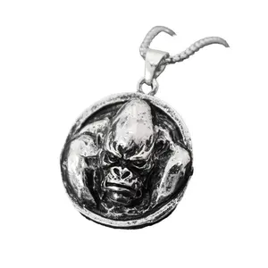 Hot Selling Cast Gorilla Necklace Pendant New Zodiac Monkey Head Necklace16-24 Inches Chain