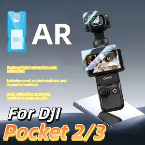 DJI Pocket 3/2 Tempered Glass Screen Protector, HD Ar Transparent Film, Anti-Scratch, Fast Installation, Sensitivity Enhanced, Accessories