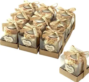 10 Pack Tealight Candle Holders Wedding Favors for Guests - Return Gifts Bridal Shower, Party Favors Adults for Guest, Thank You Gifts - Decorative for Table Centerpiece