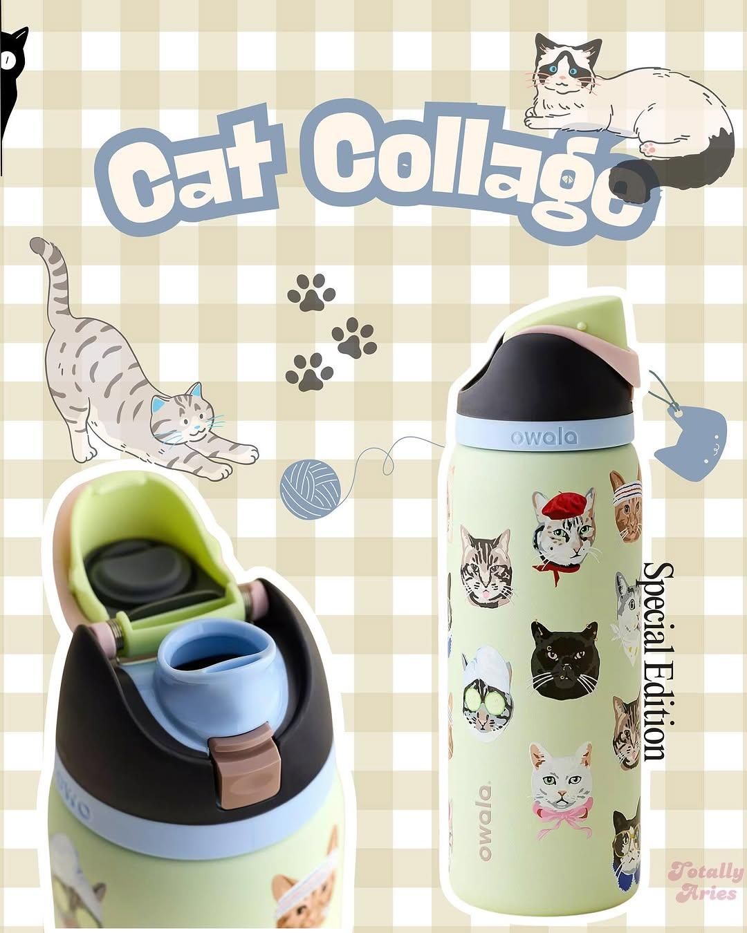 Owala 32 oz - Multiple color pattern options, large-capacity new insulated cup water bottle, portable straw water bottle.