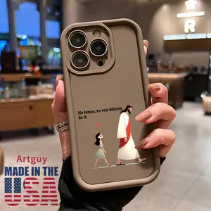 Case for iPhone 16 Pro Max 15 Plus 16E 14 13 12 11 XS XR Jesus and the Little Girl Advanced fashion gift Drop Protection Shockproof Soft Silicone smartphone Cover