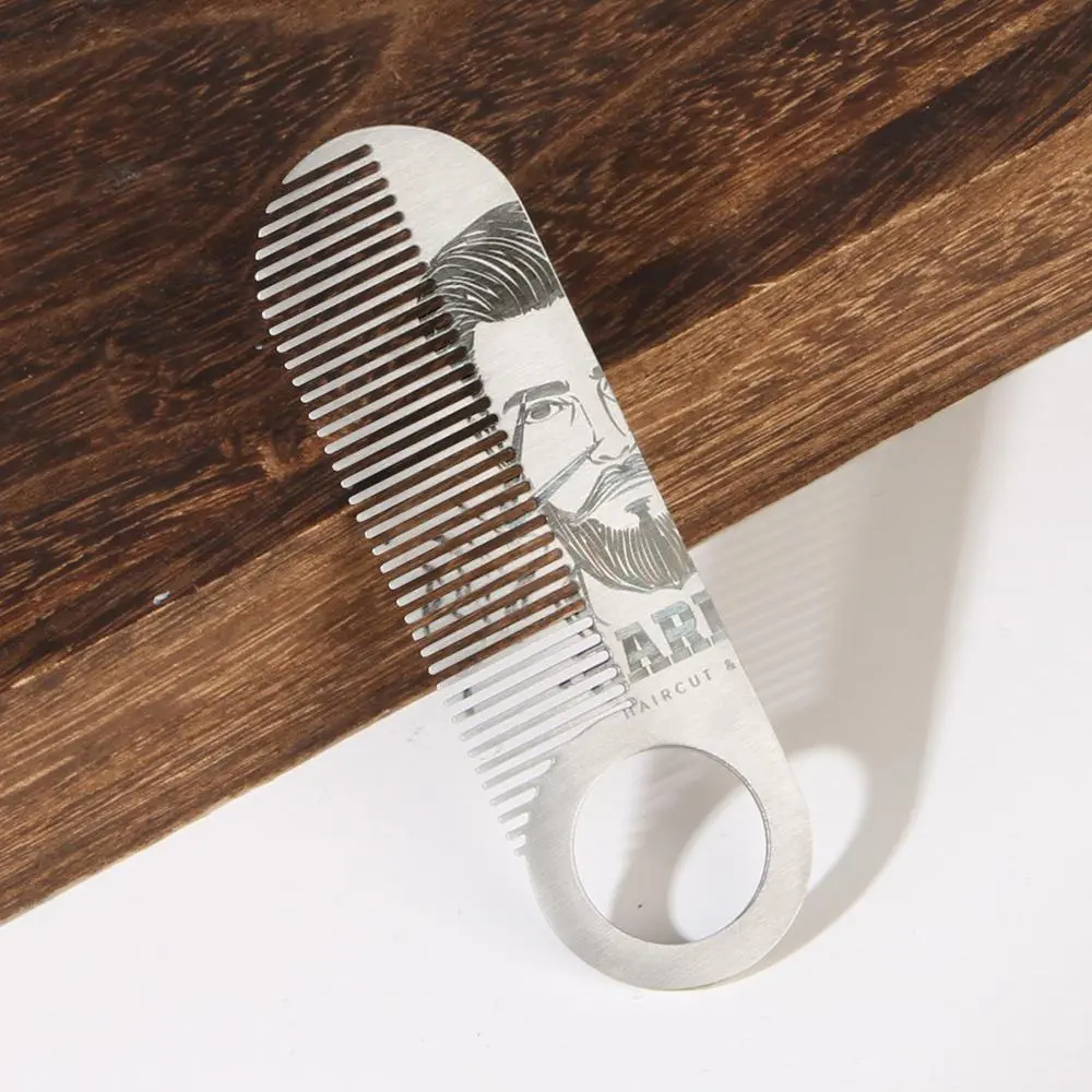 Stainless Steel Mini Comb, Portable Hair Styling Comb, Heatless Styling Tool for Daily Use, Men's Hair Styling Comb, Hairdressing Comb