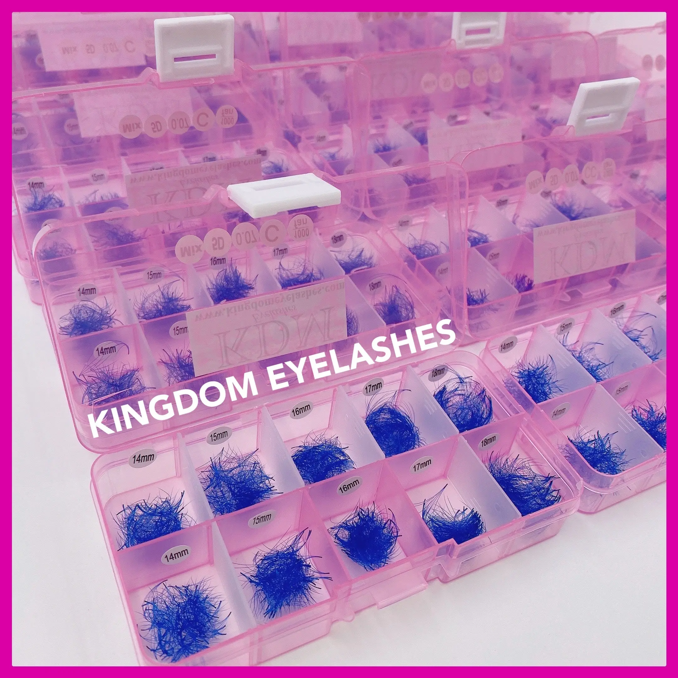 5D Blue Handmade Lashes - Mixed Lengths