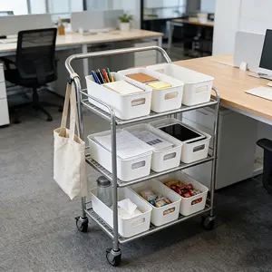 6 Pack Small Plastic Storage Boxes with Lids and Handles White Food Storage Containers for Kitchen Refrigerator Bathroom Bedroom Organization