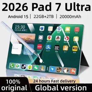 2026 New Original Global Edition Tablet PC Pad 7 Ultra Snapdragon 8gen2 Android 15 HD4K 22GB+2TB 5G Tablet DualSIM WIFI Mi table