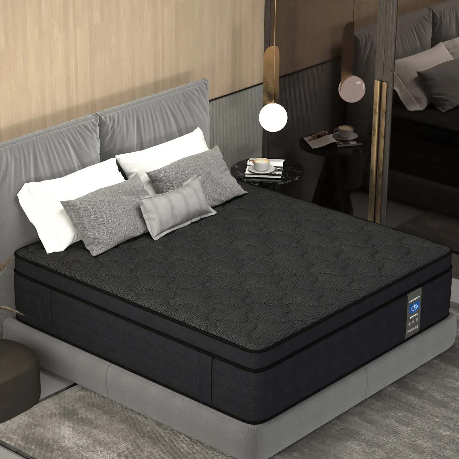 14-Inch Cooling Gel Memory Foam Hybrid Premium Bed Mattress with Pocket Springs - Medium Firm, Supportive Pressure Relief Queen Mattress in a Box, CertiPUR-US Certified, Cooling Sleep, for Home & Hotel,DealsForYouDay