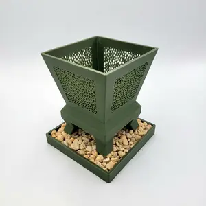 Square Furan Orchid Pot - Elegant Design for Orchids, Versatile for Indoor and Outdoor Use, Ideal for Home Decor