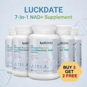 【Buy 3 Get 2 Free】LUCKDATE NAD+ Supplement 7-in-1 Formula with Collagen L-ergothioneine & Vitamin C for Skin Aging Support, Energy, and Focus, Boost NAD+ - 300 Capsules
