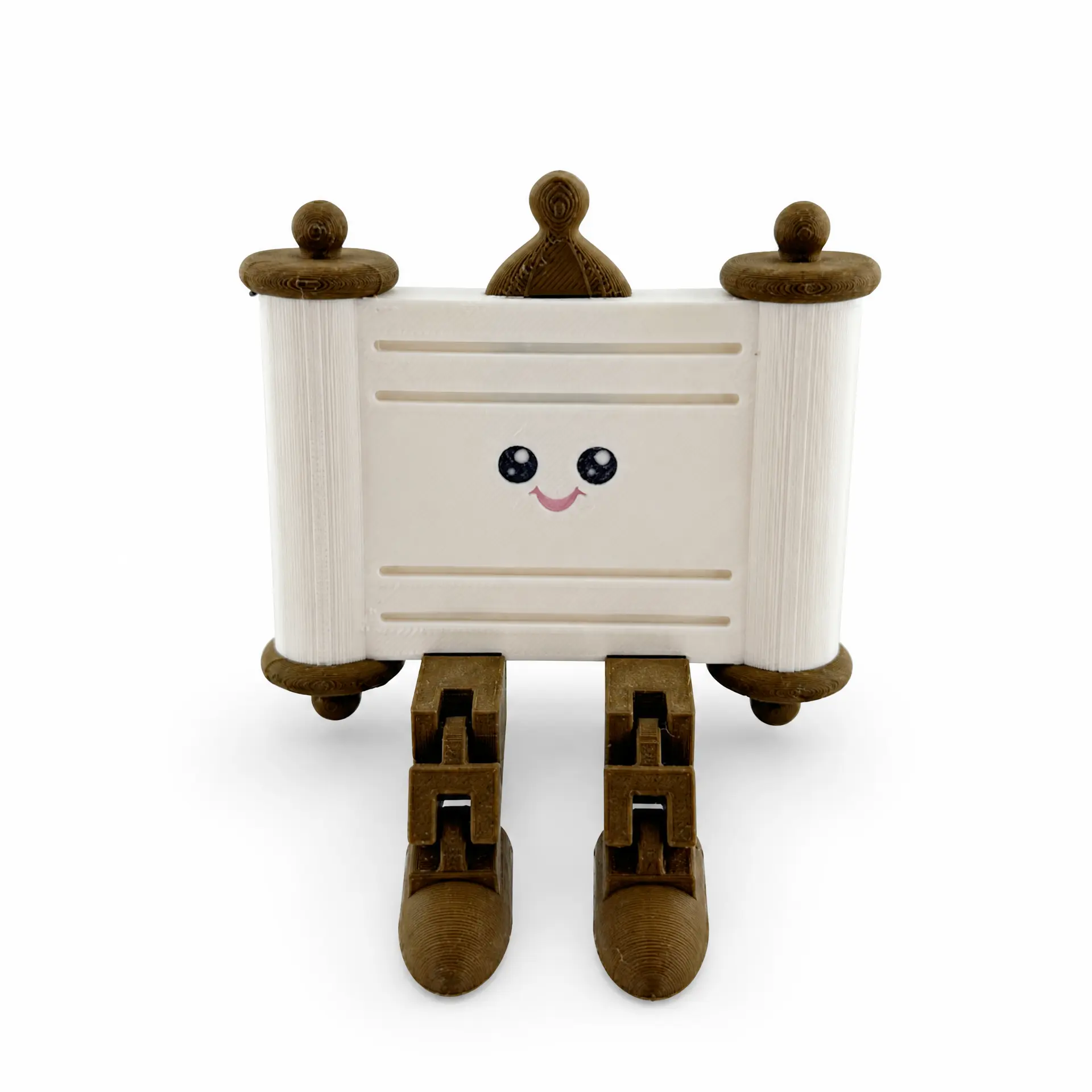 Torah Scroll Articulated Figure | 3D Printed Judaica Gift | Cute Kawaii Jewish Collectible