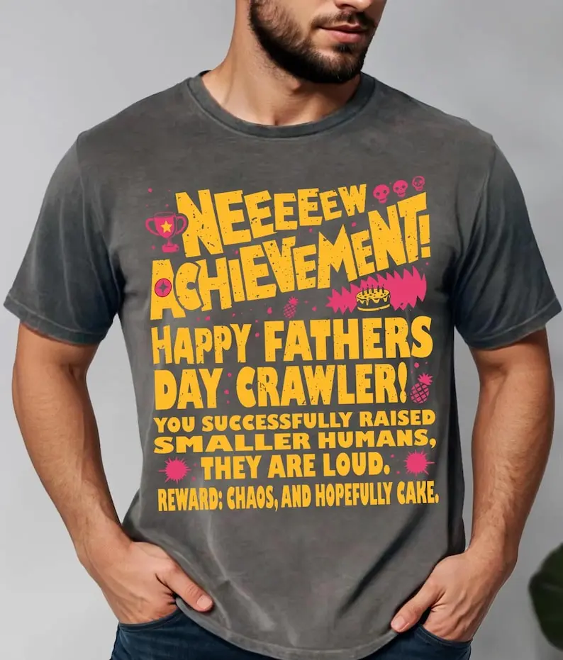 Dungeon Crawler Carl Fathers Day Comfort Colors Unisex Shirt, Dad Achievement Tee, DCC Fan Shirts, Funny LitRPG Dad Gift, Booktok Tee