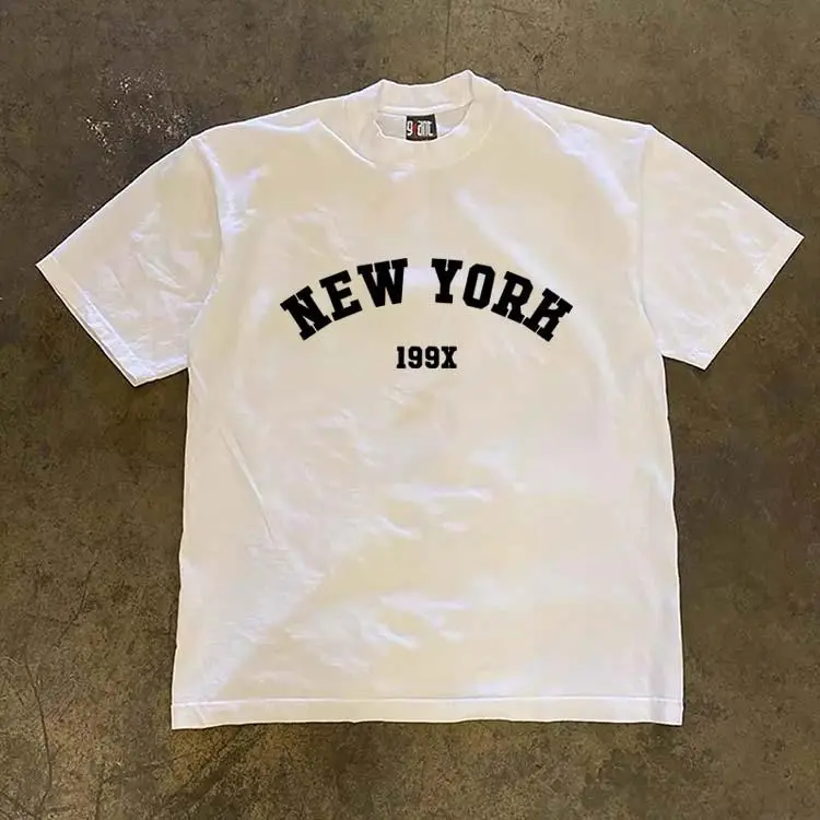 Korean Style Minimalist Letter Graphic Oversized T-Shirt | 100% Cotton Unisex Short Sleeve Top | Trendy Casual Fashion Tee for Men & Women | Modern Streetwear Shirt | SKU qmxtrplazv