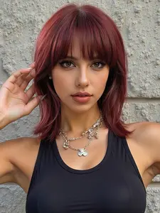 12 Inch Short Wig for Women, Curly Hair Style, Synthetic Machine Wigs, All Seasons Wearable, Perfect for Halloween & Daily Use, Stylish Female Accessory