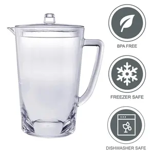 LeadingWare  Oval Halo Pitcher, 2.75 qt. - Clear