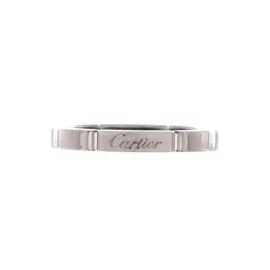 Pre-owned Cartier Maillon Panthere Band Ring 18K White Gold by Rebag