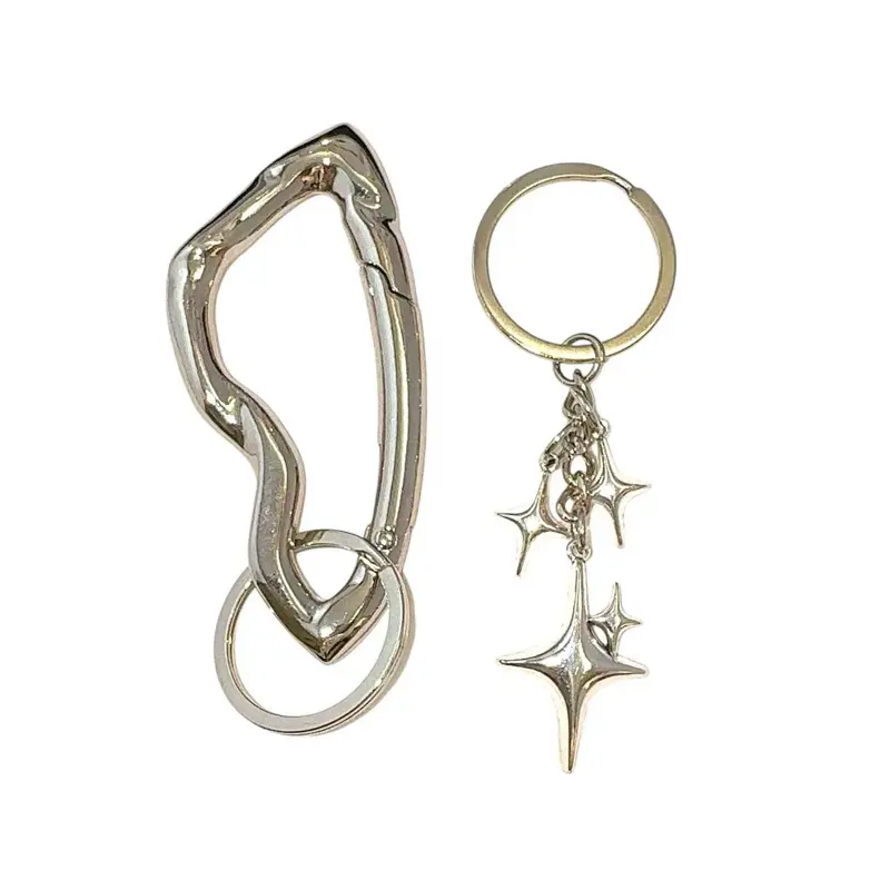 Star Keychain Charm for Men Women Carabiner Car Keychain Key Ring Bag Charm