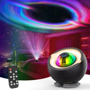 Galaxy Star Projector with Cosmic Eye Night Light Black Hole Projection Dual Color Stars Dimmable Adjustable for Bedroom Relaxation Home Decor Party Gift