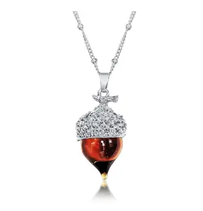 Acorn Necklace in Silver