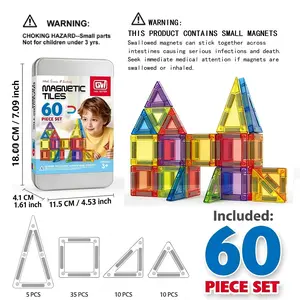 3.75cm Magnetic Color Window Tiles, Pocket Mini Portable Travel Iron Box Set, Educational Toy, Holiday Gift, Easter, Kids' Day, Christmas