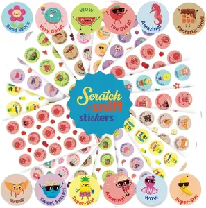 Smelly Stickers Scratch and Sniff, 24 Sheets, 12 Different scents, Reward Stickers for Kids, Smelly Stickers for Teachers, Motivational Stickers for Kids (360)