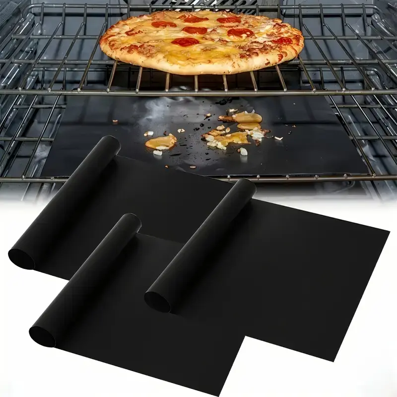 3-Piece Oven Liners, Kitchen, Fits Electric Stoves, Gas Ranges, Toasters, Microwaves & Outdoor Grills, Reusable, All-Season Use, Baking Supplies, Home Cooking Essentials