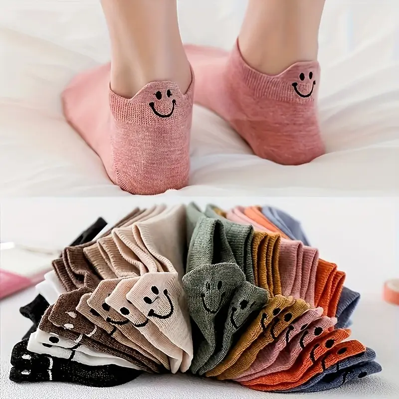 10 Pairs Of Stylish Embroidered Ankle Socks Soft Breathable Low Cut Design For Women Comfy Everyday Wear Assorted Patterns One Size Fits All Casual Daily Socks Breathable Cotton Socks