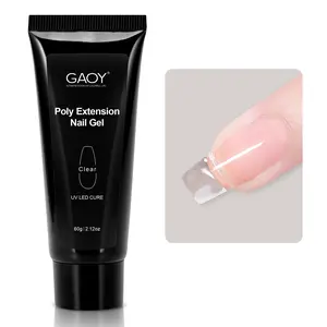 GAOY Poly Gel, 60g Nail Extension Gel, Clear Builder Gel Nail Enhancement Gel for Beginner & Professional Nail Art Salon DIY at Home