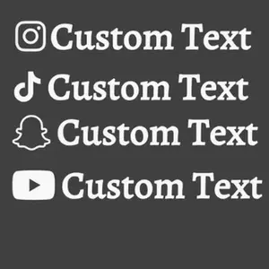 Custom Social Media User Name Vinyl Decal Reflective Scannable Sticker for Trucks Cars Motorcycles Instagram YouTube SnapChat Red Note TikTok