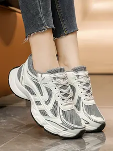 Women's Breathable Mesh Dad Shoes, Thick Sole Height Increase, Comfortable Casual Sneakers for Daily Commute, School, Shopping