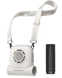 InoKraft Trail Fan, Clip-On Waist Fan, Includes 1 Swap-On 4Ah Rechargable Battery, 49ft/s Turbo Personal Fan, Hands-Free Portable Cooling Fan for Hiking, Camping & Outdoor Work, Moss Green (Shell White)