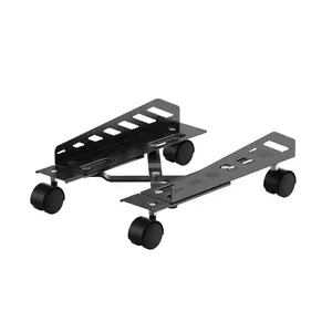 Adjustable PC Tower Stand for Desk or Floor – Ventilated CPU Cart with 4 Caster Wheels, Fits Most PC Towers, Office & Gaming Setup