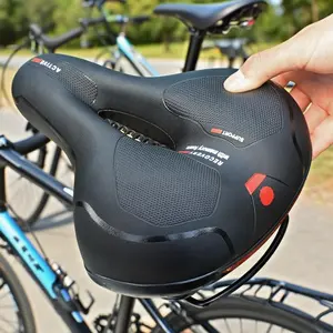 Breathable Bicycle Saddle, Waterproof & Shock Absorption Mountain Bike Saddle with Shock Absorption Ball & Reflective Strip, Comfort  Bike Seat for Outdoor Cycling