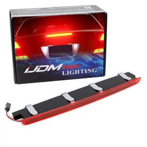 iJDMTOY Red Lens Full LED Trunk Lid Third Brake Light Bar Assembly For 2000-2007 Mercedes-Benz W203 C-Class Sedan
