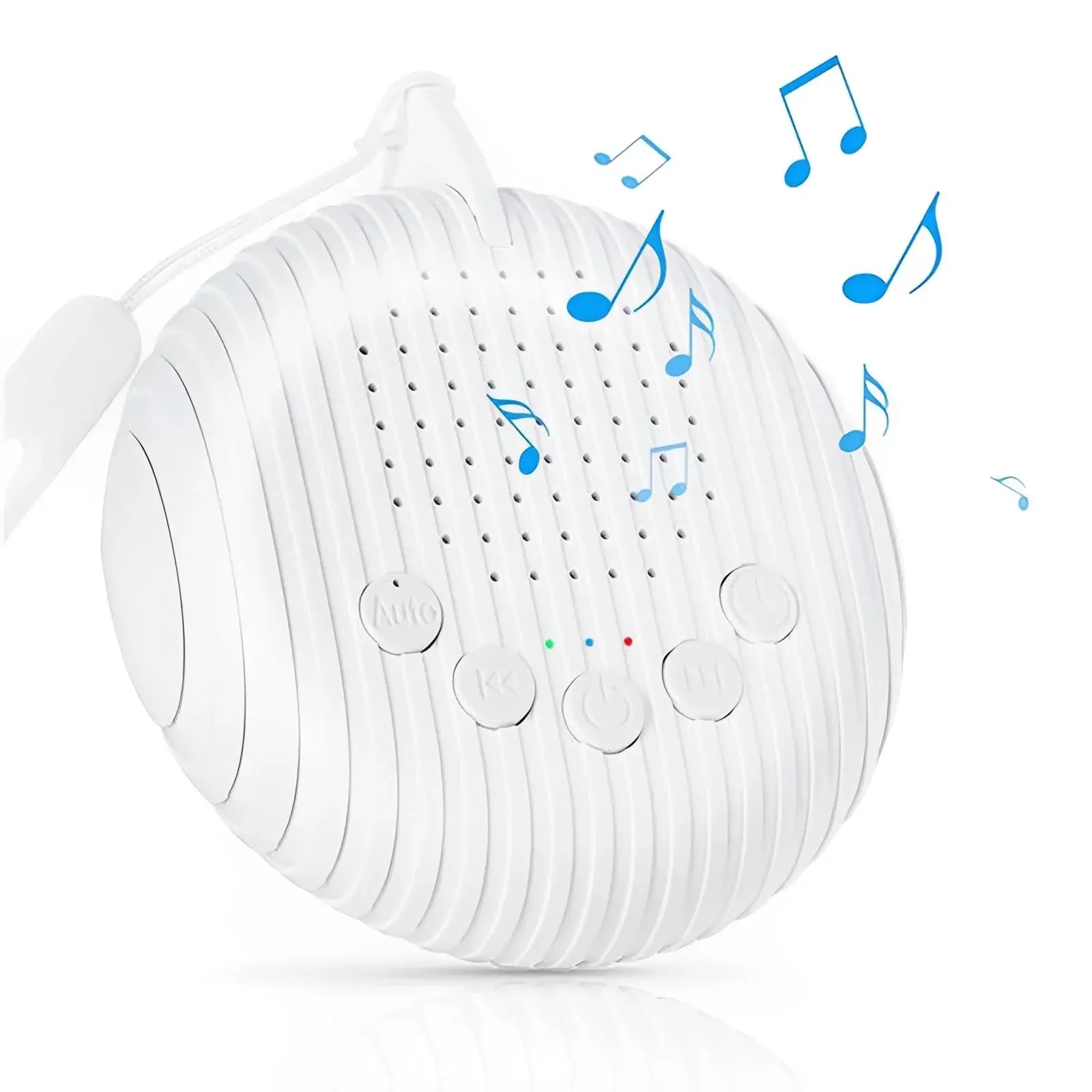 Fixdono Portable White Noise Sound Machine W/ Charging Cable for Adults, Baby, White White Noise Machine