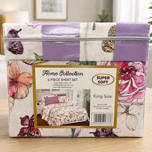 6 Piece King Size Sheet Set – Super Soft Floral Bed Sheets