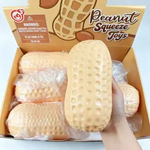 Jumbo peanut-shaped squeeze toy—a fun stress-relief toy suitable for hand exercise and sensory relaxation for both children and adults; a perfect, summery gift for unwinding.