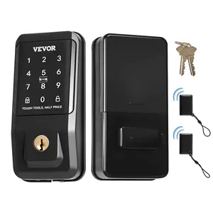 【Father's Day Gift】VEVOR Waterproof Keyless Entry Door Lock, Touchpad Electronic Deadbolt with IC Card, Customizable User Codes, Keyed Entry, Auto Lock, Anti-Peeking Password, Backlit, Easy Installation for Apartment, Office, Home, Matte Black