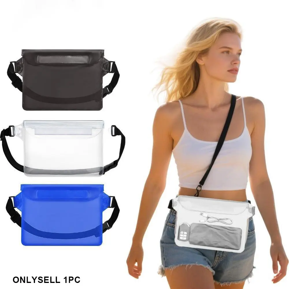 Adjustable Waterproof Waist Bag – Portable Waist Bag With Adjustable Strap, Keep Your Phone & Valuables Dry, Perfect Swimming & Beach Essential Waterproof Pouch, Waterproof Belt Bag, Waterproof Fanny Packs